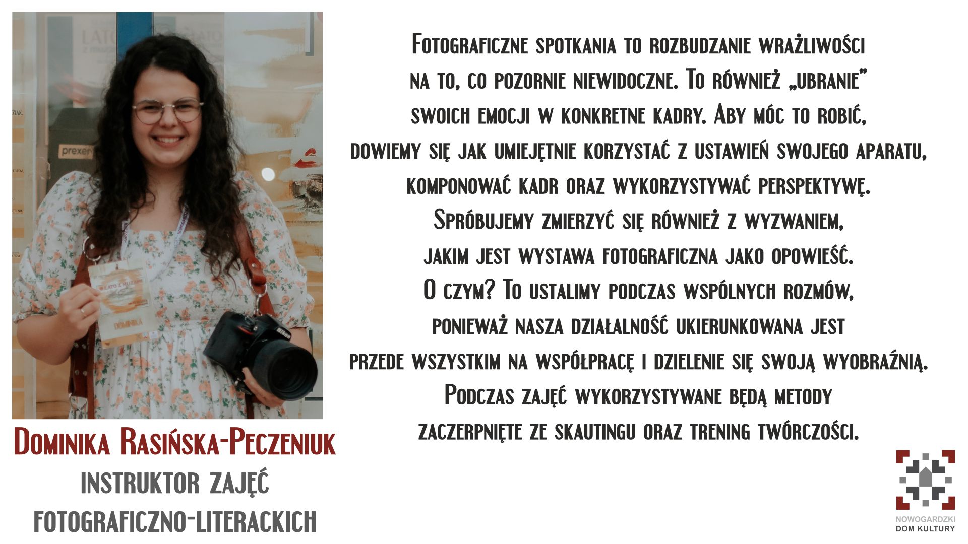 Z CYKLU NDKOWI INSTRUKTORZY... DOMINIKA RASIŃSKA - PECZENIUK